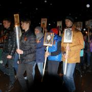 п. Абан Факельное шествие Огонь нашей памяти 2016г