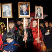 п. Абан Факельное шествие Огонь нашей памяти 2016г