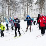 Районные соревнования "Лыжня зовет" п. Абан 3 декабря 2017г