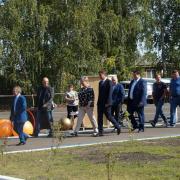 Открытие в поселке Абан стадиона имени Олимпийского чемпиона по греко-римской борьбе А.В. Шумакова 29 августа 2020г