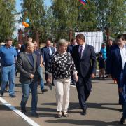 Открытие в поселке Абан стадиона имени Олимпийского чемпиона по греко-римской борьбе А.В. Шумакова 29 августа 2020г