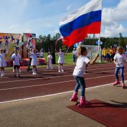 Открытие в поселке Абан стадиона имени Олимпийского чемпиона по греко-римской борьбе А.В. Шумакова 29 августа 2020г