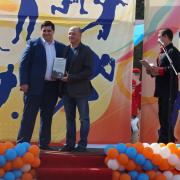 Открытие в поселке Абан стадиона имени Олимпийского чемпиона по греко-римской борьбе А.В. Шумакова 29 августа 2020г