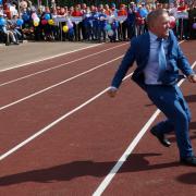 Открытие в поселке Абан стадиона имени Олимпийского чемпиона по греко-римской борьбе А.В. Шумакова 29 августа 2020г