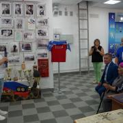 Открытие в поселке Абан стадиона имени Олимпийского чемпиона по греко-римской борьбе А.В. Шумакова 29 августа 2020г