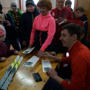 18.02.2016г п.Абан Встреча с двукратным олимпийским чемпионом Евгением Устюговым