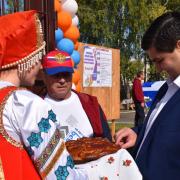 Открытие в поселке Абан стадиона имени Олимпийского чемпиона по греко-римской борьбе А.В. Шумакова 29 августа 2020г