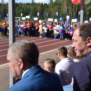 Открытие в поселке Абан стадиона имени Олимпийского чемпиона по греко-римской борьбе А.В. Шумакова 29 августа 2020г