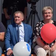 Открытие в поселке Абан стадиона имени Олимпийского чемпиона по греко-римской борьбе А.В. Шумакова 29 августа 2020г