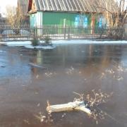 Подтопление улицы в п. Почет в результате паводка