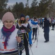 Соревнования по лыжным гонкам Абан 01 03 2020