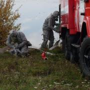 Пожар в зоне СДЯВ (сильнодействующих ядовитых веществ). Прокладка магистральной рукавной линии